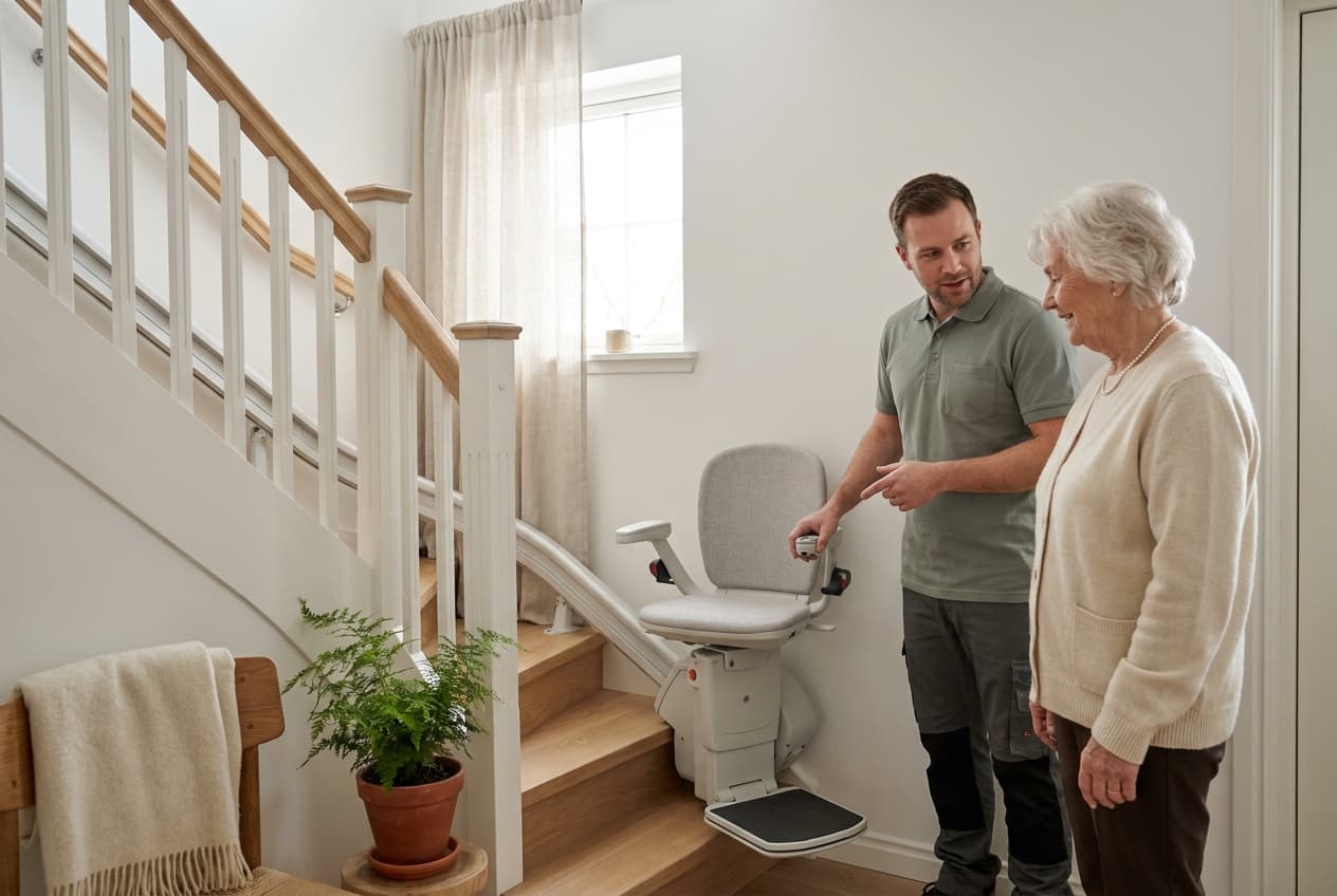 Generalüberholter gebrauchter Treppenlift: günstige Alternative zum Neukauf